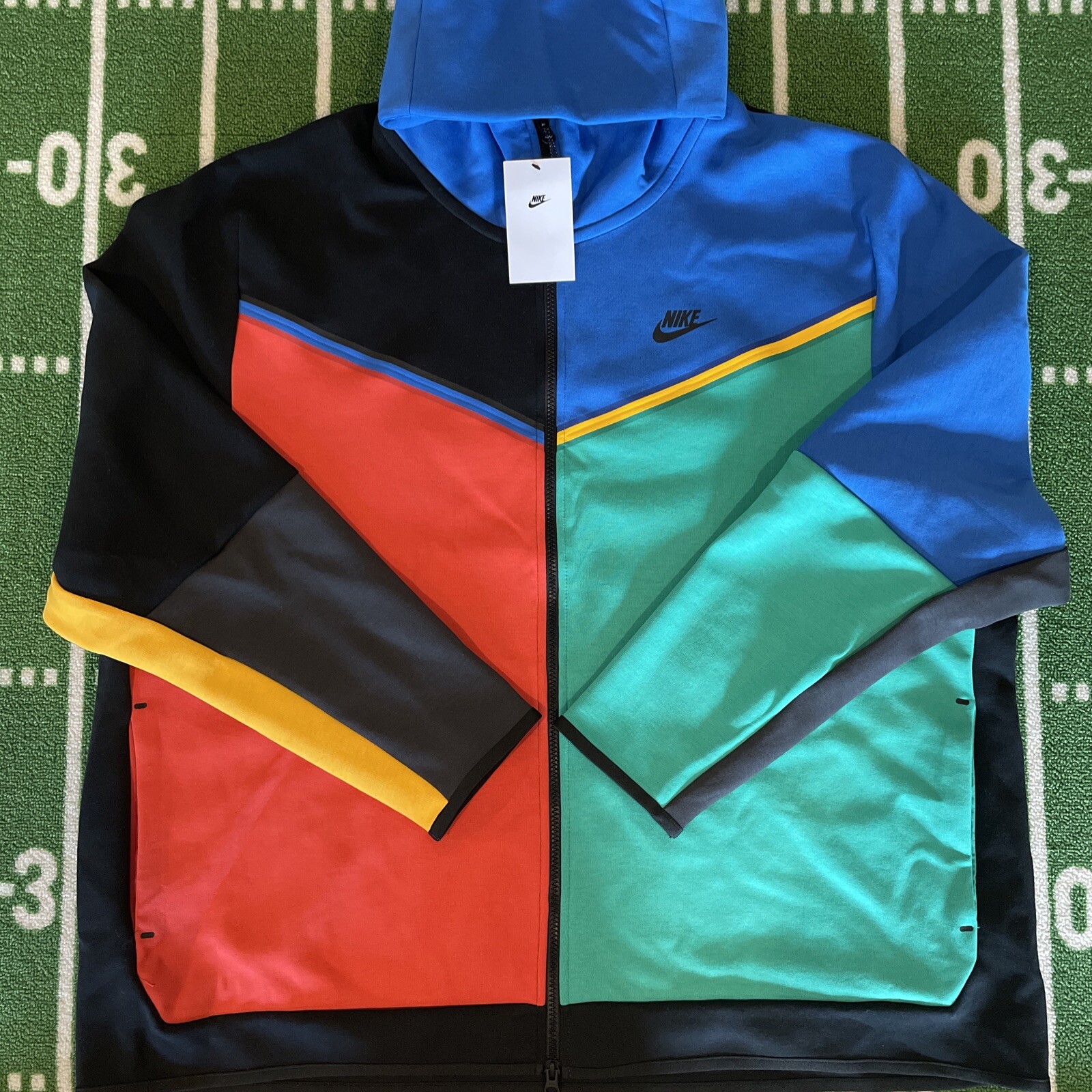 multi coloured tech fleece