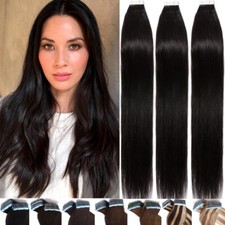 200G THICK Skin Weft Tape In 100 Remy Human Hair Extensions Full Head HIGHLIGHT
