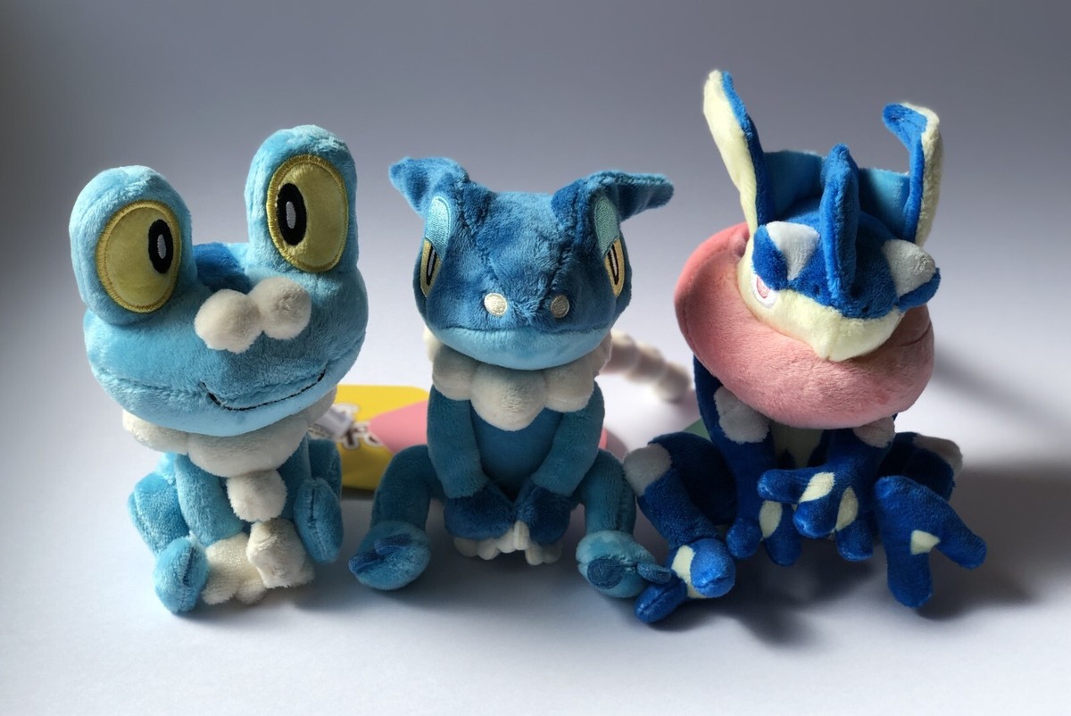 Pokemon Center Plush Pokemon Fit Froakie Frogadier Greninja