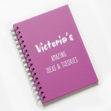 Personalised Wire Bound Note Books, Premium Quality Foil Printed - Style J
