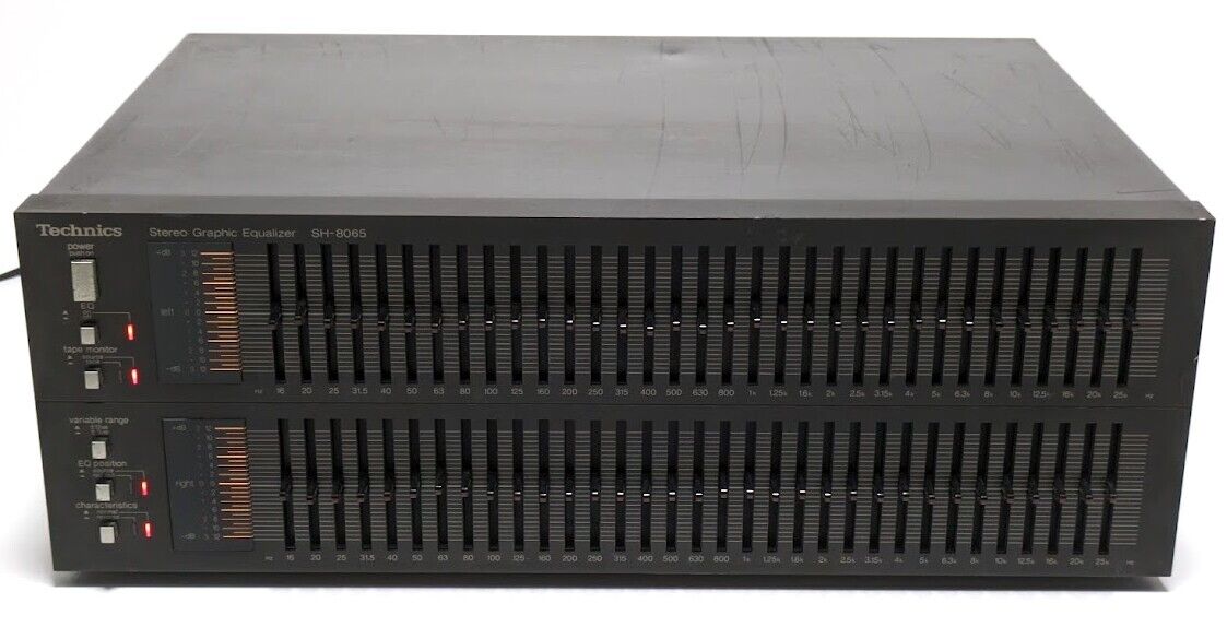 Technics SH-8065 Stereo Graphic Equalizer Black Japan used Technics SH-8065 Stereo Graphic Equalizer Black Japan used