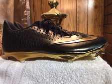 Mens Nike Lunar Vapor Ultra Fly Elite 2 Gold Black Baseball Cleats Size 14