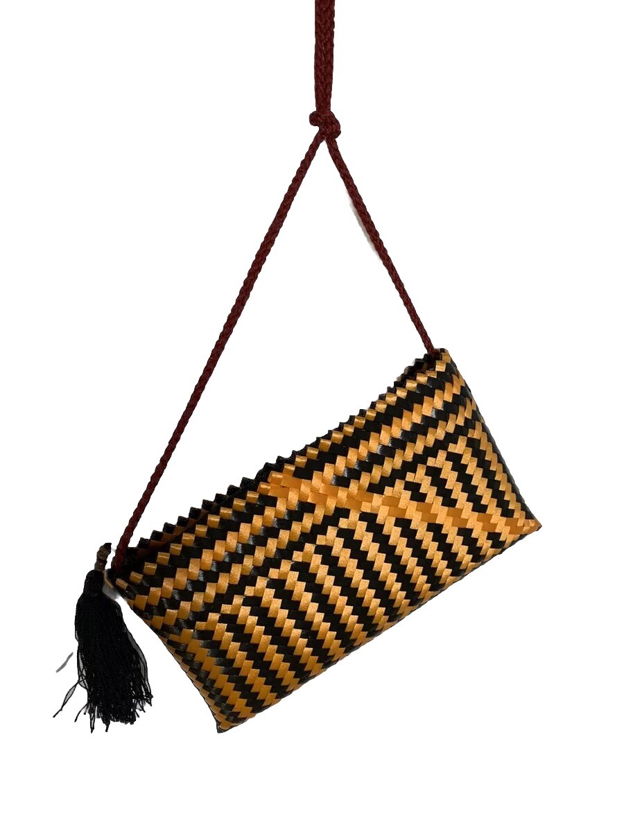 Artisan Mexican Handmade Woven Recycled Plastic Tote Basket Bag