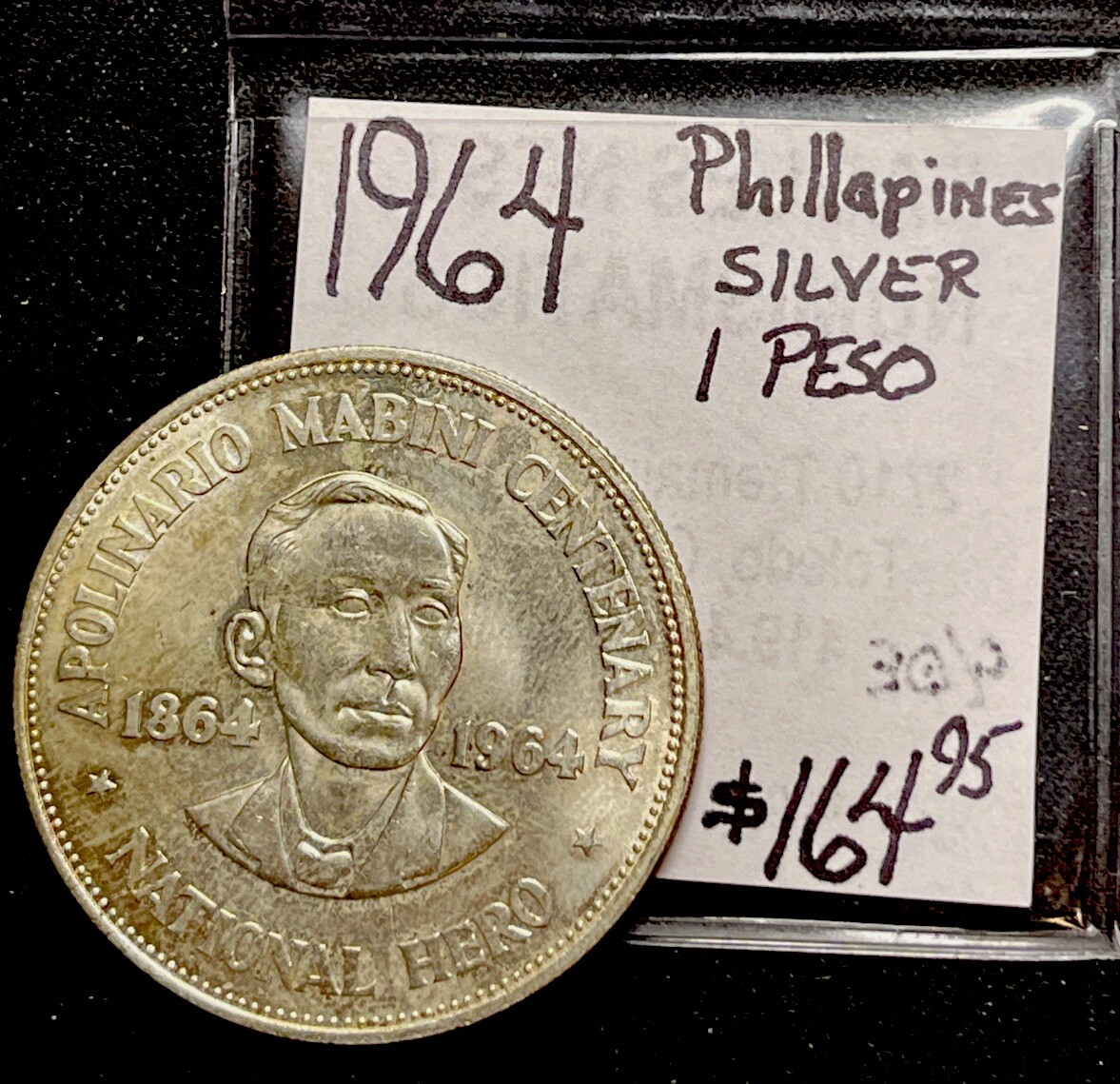 ♪♪1963年⁄フィリピン 100th Anniversary Birth of Andres Bonifacio フィリピン 1964 1ペソ