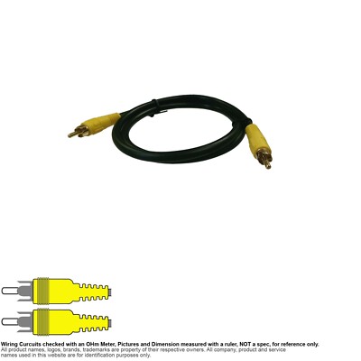 Cable Coax Coaxial RCA 1:1 Audio Composite Video RG59   3FT C2G 03157