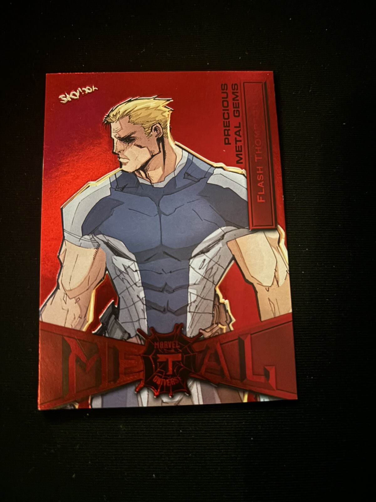 2022 Marvel Metal Spider-Man Flash Thompson #27 Red Precious Metal Gems PMG /100