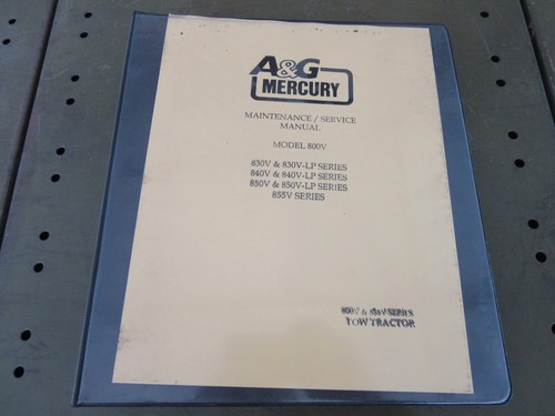A&G Mercury Model 800V Maitenance Service Manual 830 840 850 855 - Picture 1 of 12