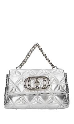 SHINY STEPHY MED.HAND BAG LAMINATED Hand- und Schultertaschen LA CARRIE Damen Argent