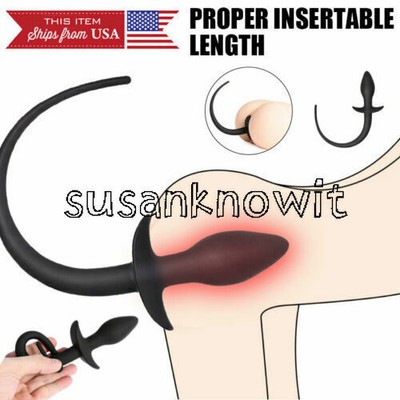 Silicone be Dog Tail Plugs Romance Game Roleplay Funny Toy  Restaint