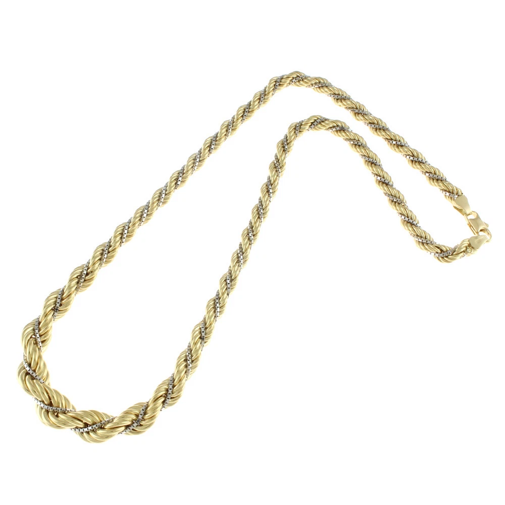 UNOAERRE Necklace K18 Gold K18 white gold Rope Chain Venetian