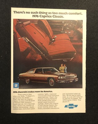 1970 s Chevy Car Automobile Caprice Classic Readers Digest Magazine Ad 0C24