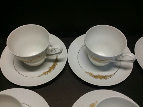 6 Cups and Saucers Rosenthal Romance Winblad Medley Gold Floral - Picture 8 of 11