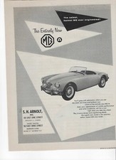 1956 Mg Mga Vintage Print Ad The Entirely New Mg A British Motor Corp.
