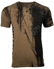 AFFLICTION Men's T-Shirt DARK NIGHT Biker Skulls Tattoo MMA S-5XL