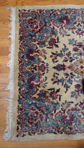 Antique Kermann Runner Hand Knotted Ivory Wool Oriental Rug 3' x 12' - Picture 15 of 17