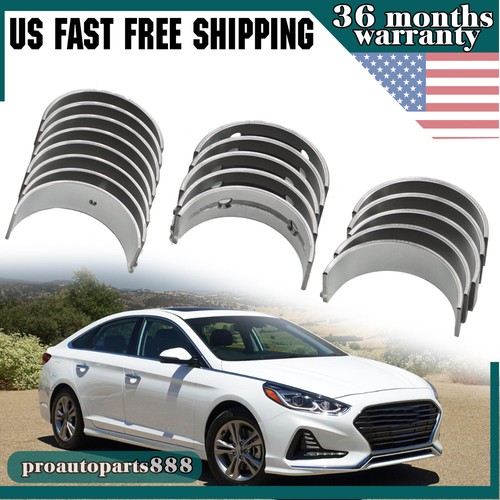 18* Main Rod Bearings For 06-16 Kia Optima Hyundai Sonata 2.4L DOHC 16v