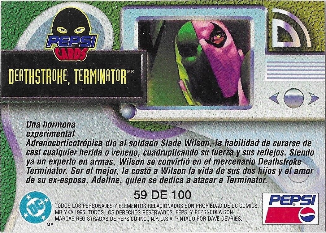 U-Pick - DC Mexico Pepsi Trading Card Insert Card | eBay