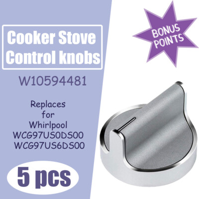 Control Knob Surface Burner Head W10594481 Gas Stove Models for Select Whirlpool