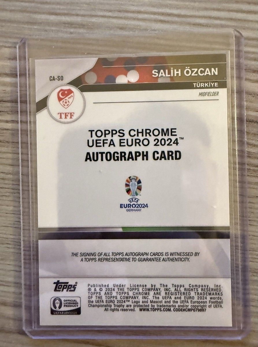 Topps SALIH OZCAN エズジャン 世界1枚 1of1 1/1 RC 2024 Topps Chrome Euros 24 Salih Ozcan Auto | eBay UK