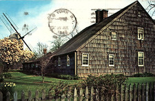 1950s LONG ISLAND NY JOHN HOWARD PAYNE HOME WINDMILL EAST HAMPTON POSTCARD P925