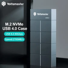 Yottamaster M.2 NVMe SSD Enclosure USB 4 Type C For 2280 Thunderbolt 3 4 40 Gbps
