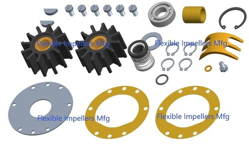 Double Pocket Dual Impeller Pump Repair Kit For Sherwood D-60, D-65, D-75 - Major Service Kit