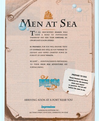 High Seas Trader Print Ad/Poster Art PC Big Box (B)