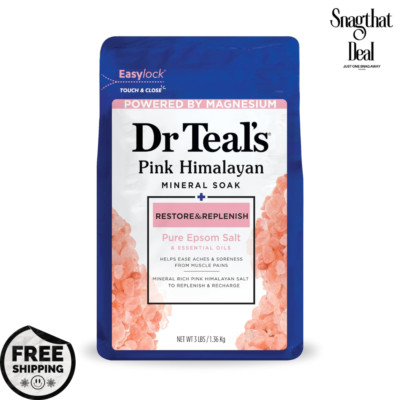 Dr Teal s Epsom Salt Magnesium Soak with Pink Himalayan Salt | 3lb