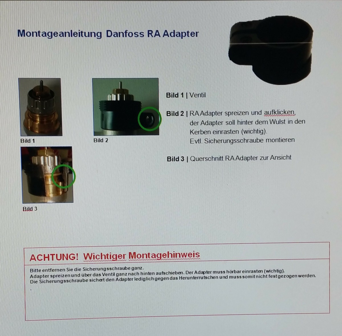 Silkwish Heizkörper Thermostat Adapter Edelstahl - 2 Stück Für RA Ventile M30x1,5