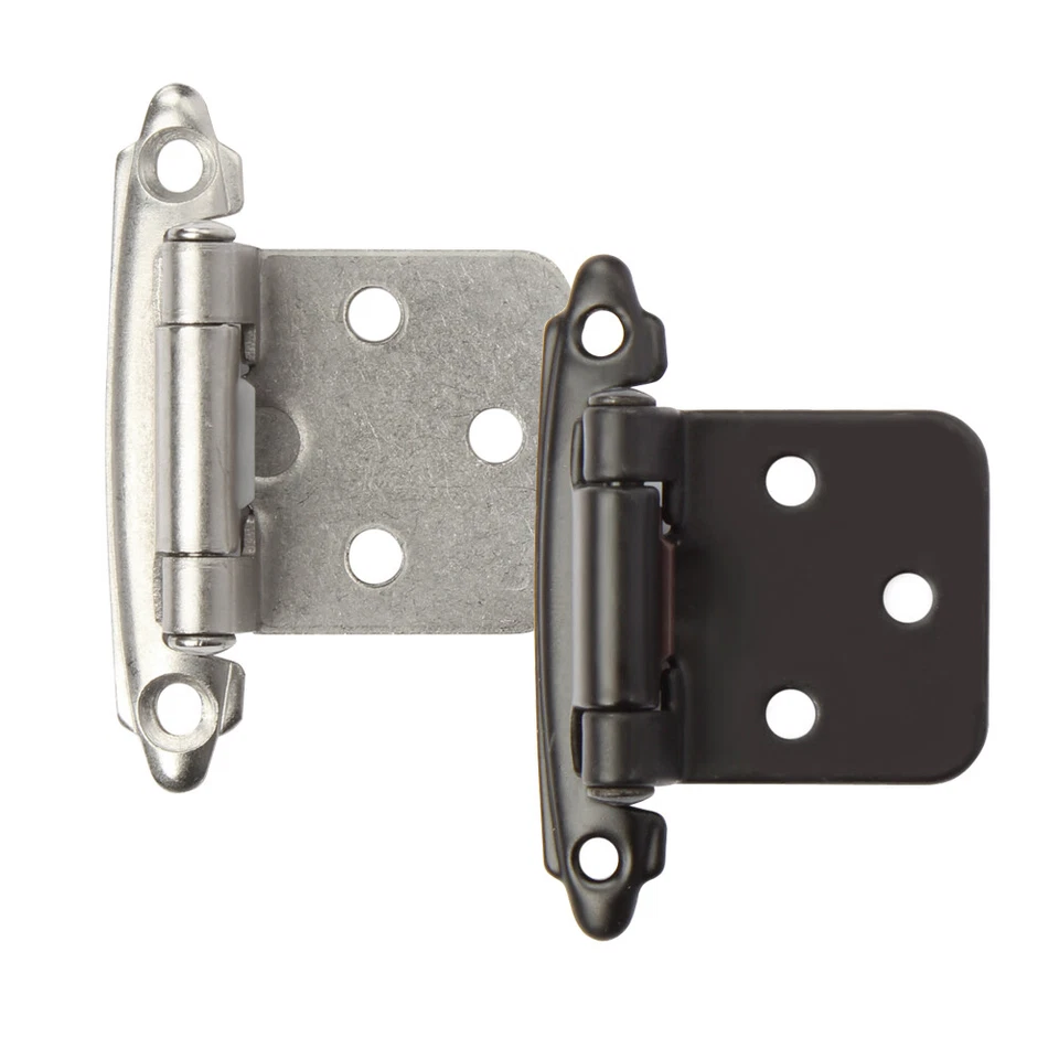 Lot Kitchen Cabinet Hinges Overlay Self Closing Face Mount Cupboard Door Hinge - Image 4 of 4