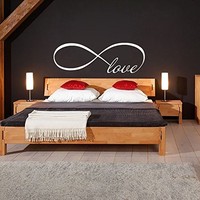 Love Infinity Symbol Bedroom Wall Decal Stickers Ideal For Walls & Glass - White Love Infinity Symbol Bedroom Wall Decal Stickers Ideal For Walls & Glass - White