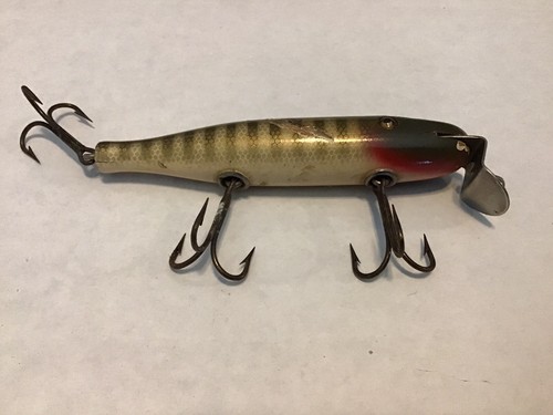 VINTAGE CREEK CHUB PIKIE MINNOW WOOD FISHING LURE W/B
