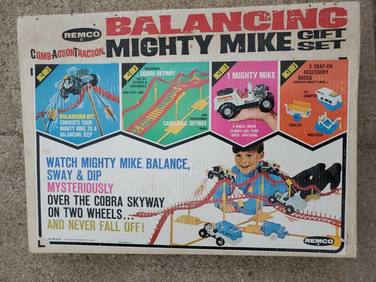 1960s REMCO BALANCING MIGHTY MIKE VEHICLE SET in Box, 2 sets