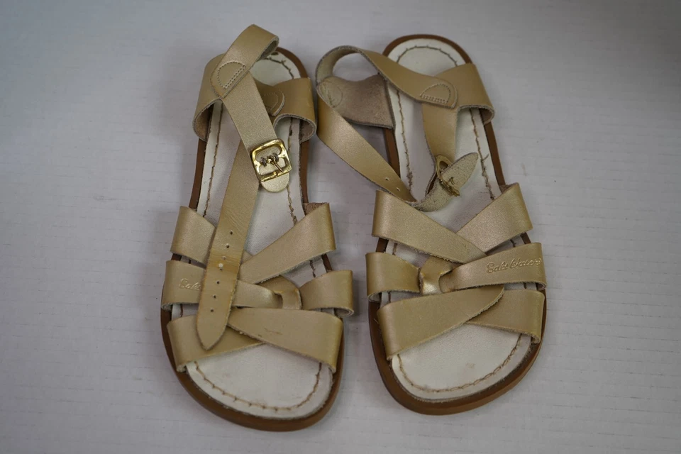 Sandalias de agua salada de Hoy Shoe Sandals | Cuero dorado 820 | niñas/mujeres talla 4 Foto 2 de 4
