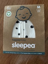 Happiest Baby Sleepea Sack Swaddle Wrap - White  Black with Planets - M