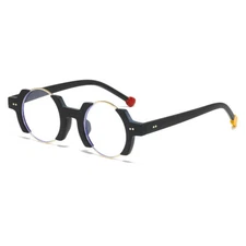 Men Women Round Anti Blue Light Reading Glasses Clear Lens Presbyopic Glasses 