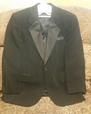 Vittorio St. Angelo Black single breasted blazer sport coat 42 R