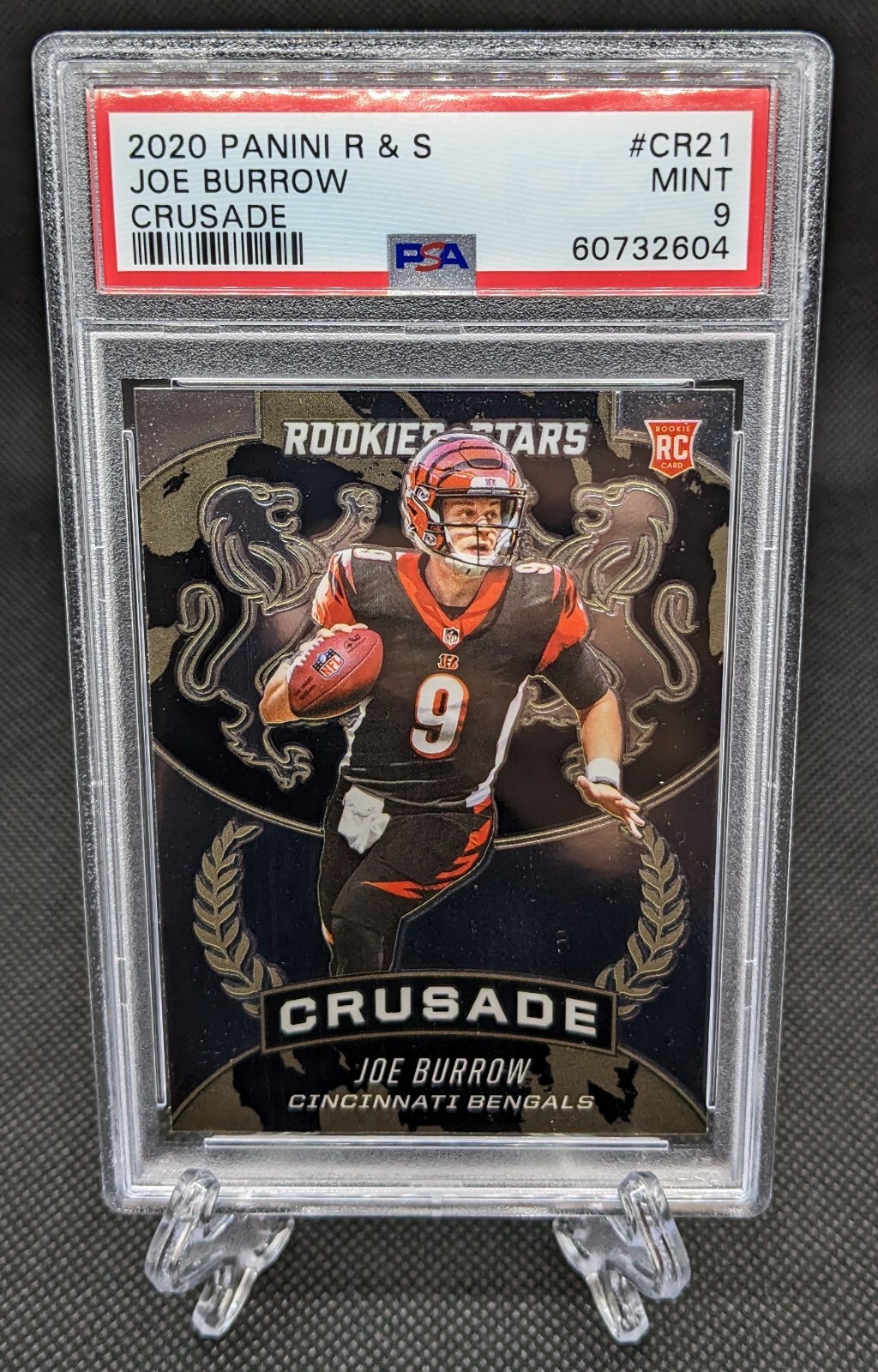2020 Panini Rookies & Stars Crusade # CR21 Joe Burrow Rookie Card - PSA 9!