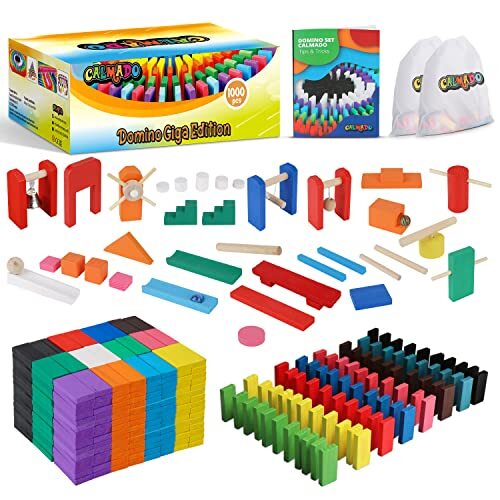 Calmado - 1000pz Tasselli del Domino/Domino in Legno Set Domino Giga (r3q)