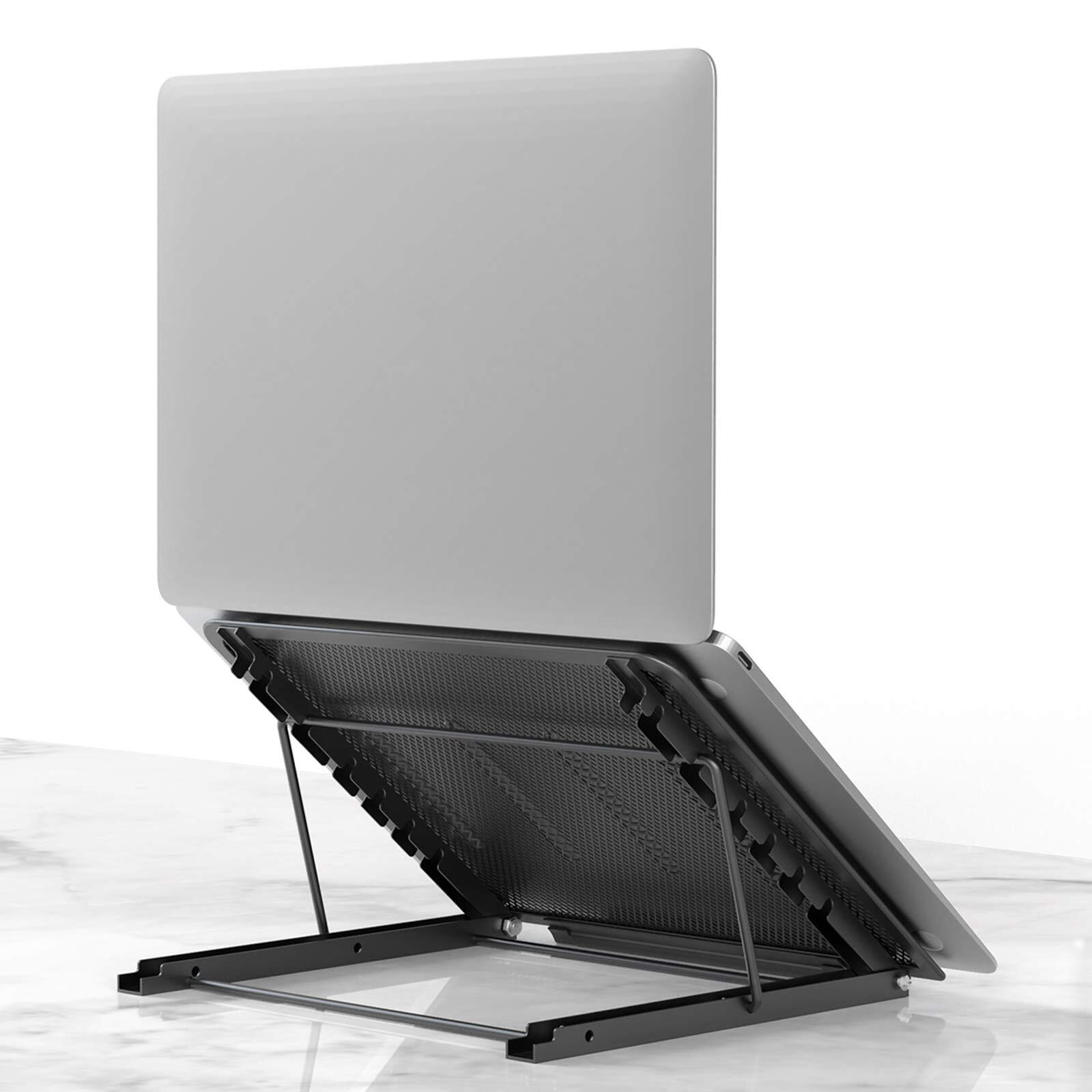 Foldable Ventilated Laptop Stand for Desk - Portable Ergonomic Holder for Desktop & Notebook-image