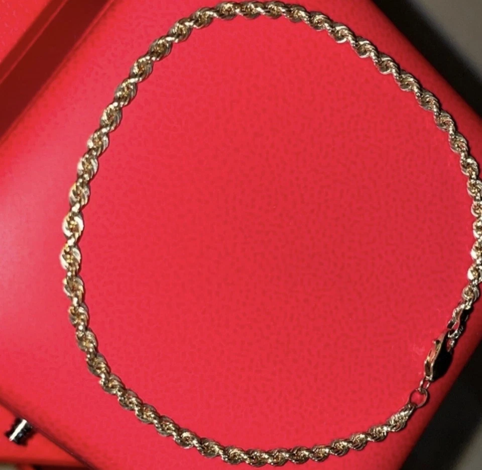 925 黄色纯银 Cz 签名 RL 秘鲁项链 17.5 英寸套装带手链 — 第 4/4 张图片