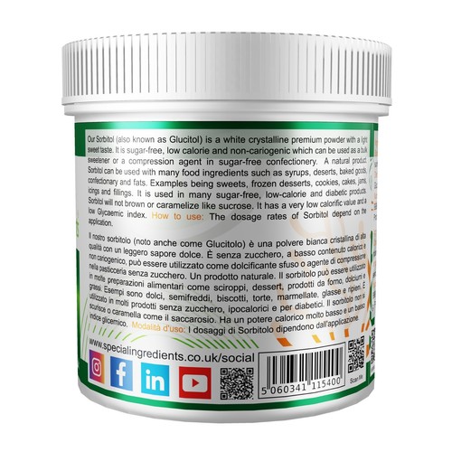 Sorbitol Powder - Premium Quality Vegan Friendly Non-GMO Gluten Free - Picture 12 of 21