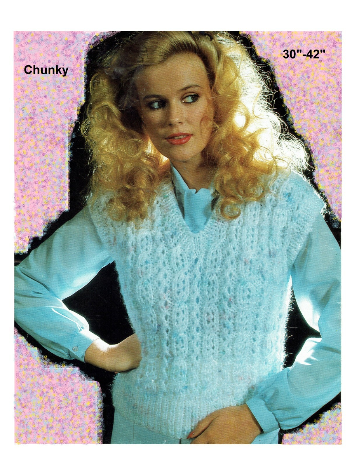 chunky vest knitting pattern sleeveless 