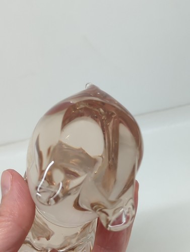 Figura de conejo de vidrio artístico italiano MURANO color rosa pálido 6" de alto - Imagen 8 de 16