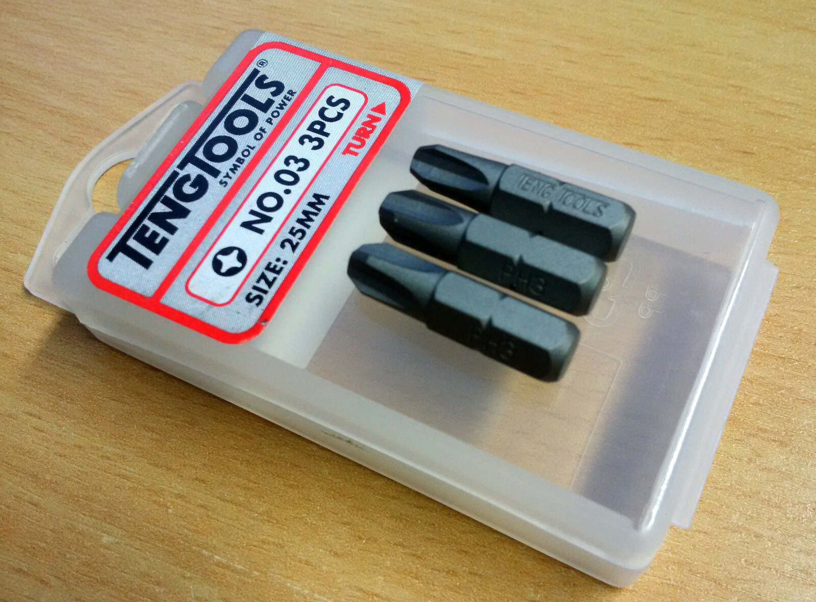 Teng Tools Screwdriver Bits - Philips PH3 (Pk of 3) PH2500303