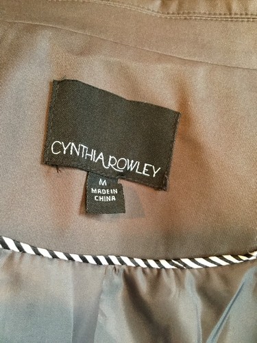 Cynthia Rowley Long Sleeve Peplum Ruffled Jacket – Top Gray Size Medium - Picture 4 of 5