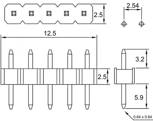 MINI Steckverbinder RM 2,54 mm / miniatur Verbinder Set Buchse Stecker connector - Bild 13 von 16