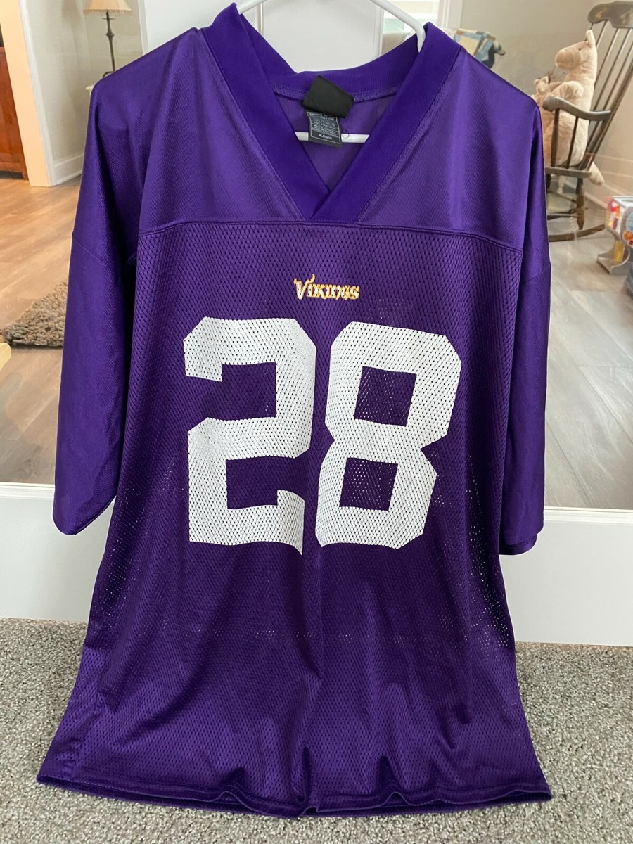 Reebok ゲームシャツ NFL バイキングス PETERSON 28番 XL Adrian Peterson #28 Reebok NFL Vikings Purple Jersey Adult