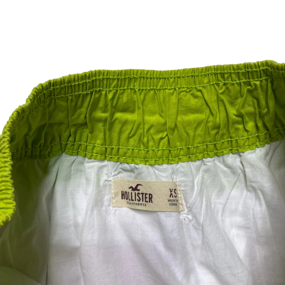 Falda Hollister Pull On Acampanada Para Mujer Talla XS Hasta la Rodilla Verde Lima Rayas Foto 4 de 4