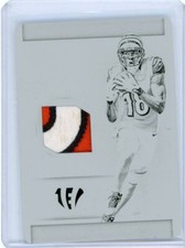 2017 Panini National Treasures Football Printing Plate Patch #74 A.J. Green #1/1